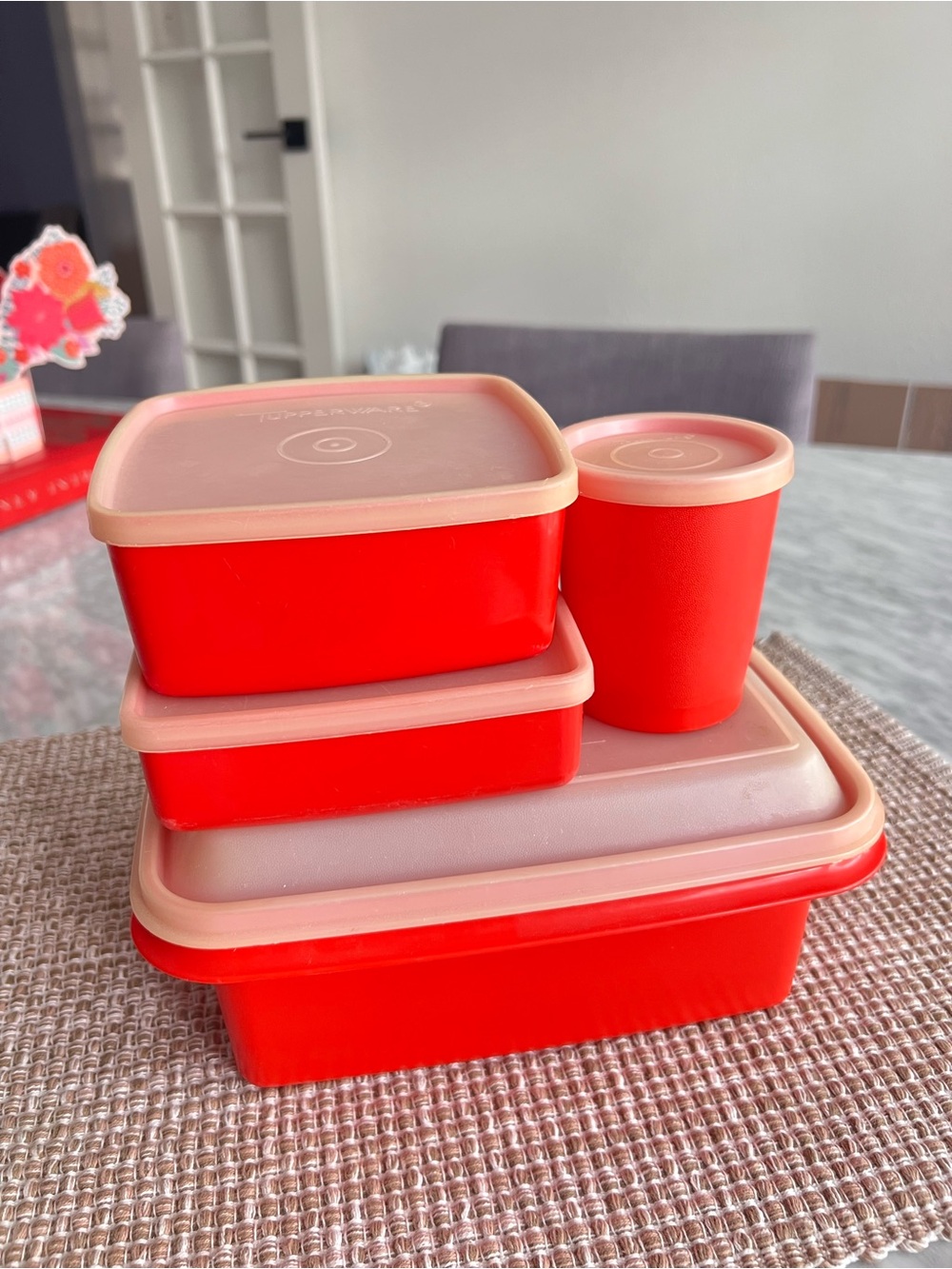 Vintage Tupperware Food Storage Container Set - 4 Pieces